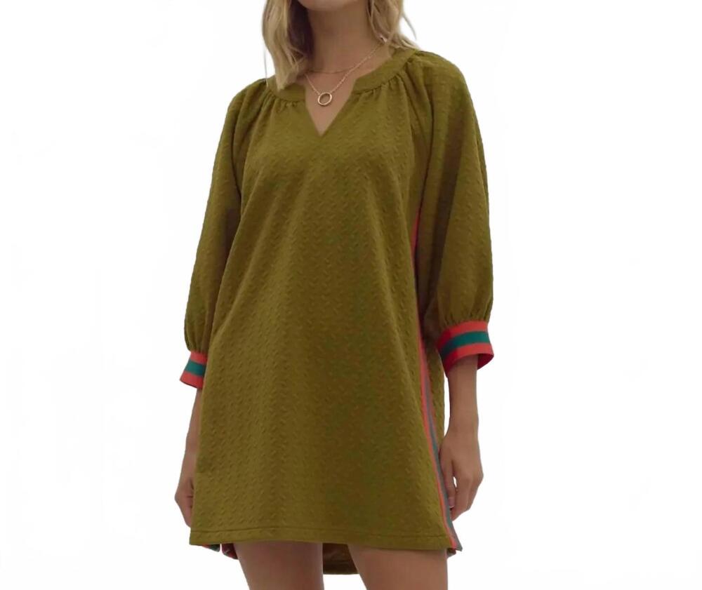 NEW STYLE USA krewer dress in olive